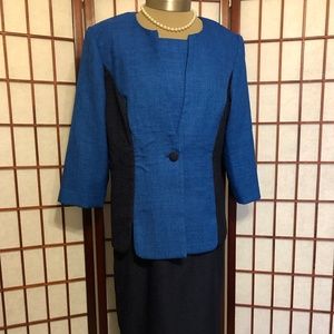3/$30 CLOSET CLOSING BLUE COLOR BLOCK DRESS SET
